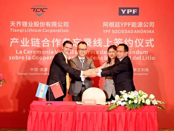 YPF industrializará el litio junto a una empresa china